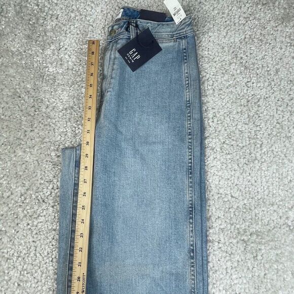 Gap High Rise Wide Leg Crop Jean Light Indigo Wash Womens 10/30 Tall NEW - Picture 8 of 10